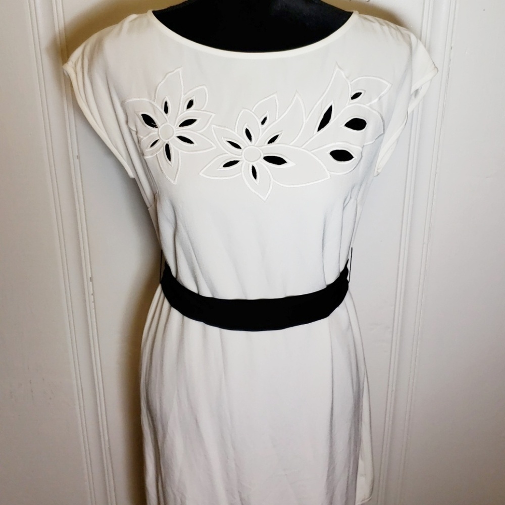 Tibi White Floral Embroidery Cutout Dress - Picture 2 of 7